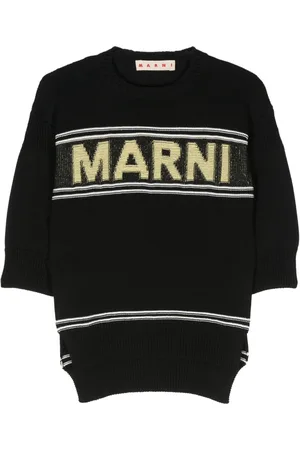 Marni Intarsiastickad tröja med logotyp