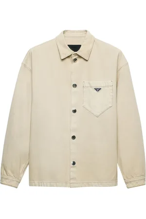 Prada Jeansskjorta med logotypplakett