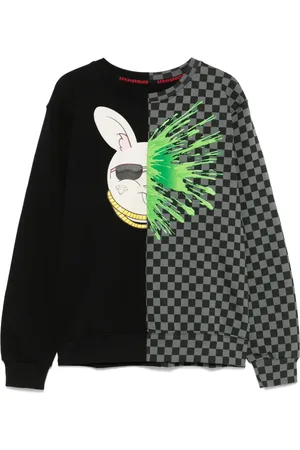 Sprayground Splatter Bunny delad sweatshirt