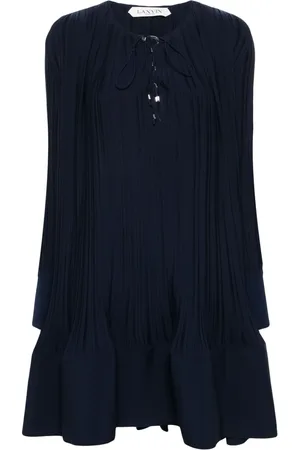 Lanvin Plisserad midiklänning