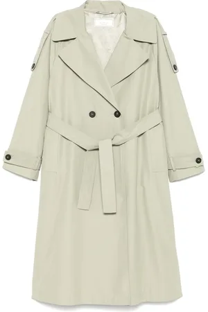 PESERICO SIGN Trenchcoat med pärldetalj