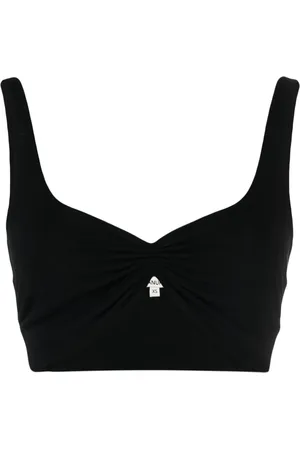 MANURI ärmlös draperad croptop