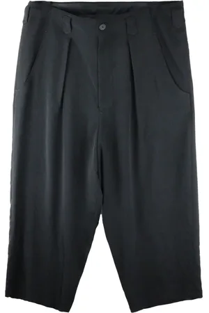 YOHJI YAMAMOTO Plisserade byxor med vida ben