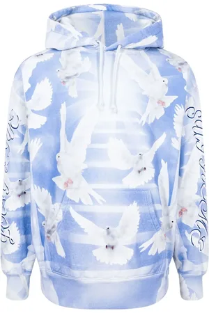 Supreme Hoodie med duvtryck