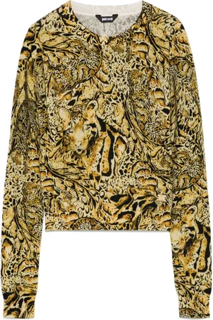 Roberto Cavalli Leopardmönstrad tröja