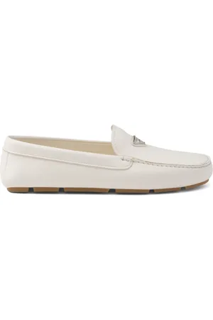 Prada Läderloafers med logotyp