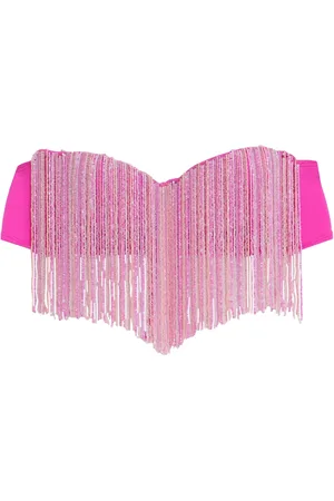 AMIR SLAMA Axelbandslös croptop