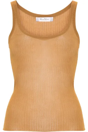 Max Mara Finribbad halvskir topp
