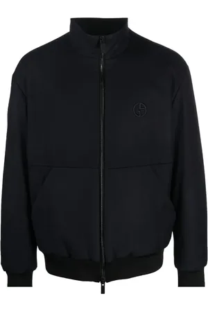 Giorgio Armani Jacka med dragkedja och broderad logotyp