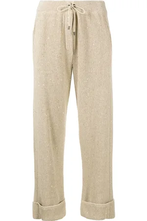 Brunello Cucinelli Dazzling ribbstickade byxor