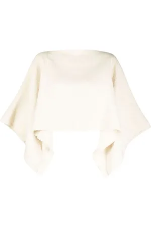 Voz Stickad croptop i alpackaull
