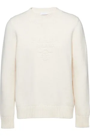 Prada Kashmirtröja med broderad logotyp