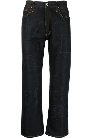 JUNYA WATANABE Croppade jeans med lappdetalj
