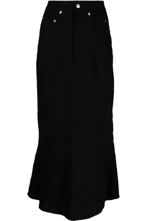 Rick Owens Midikjol med hög midja