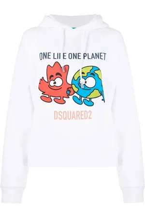 Dsquared2 Hoodie med grafiskt tryck