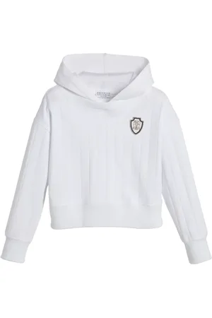 Brunello Cucinelli Hoodie med logotyp