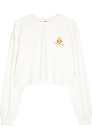 Ground Zero Kort sweatshirt med logotyp
