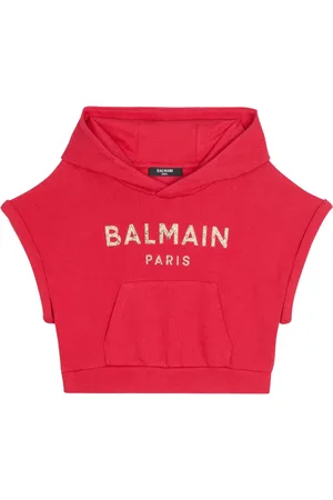 Balmain Hoodie med logotyp