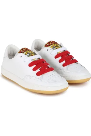 Kenzo Lädersneakers med tigermärke