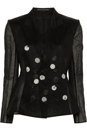 YOHJI YAMAMOTO Halvskir dubbelknäppt blazer
