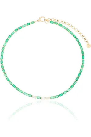 Shay Choker i 18K gult guld med smaragd och diamant