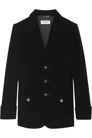 Saint Laurent Enkelknäppt sammetsjacka