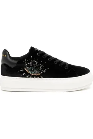 Kurt Geiger Laney Eye platåsneakers i sammet