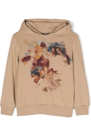 Balmain Hoodie med grafiskt tryck