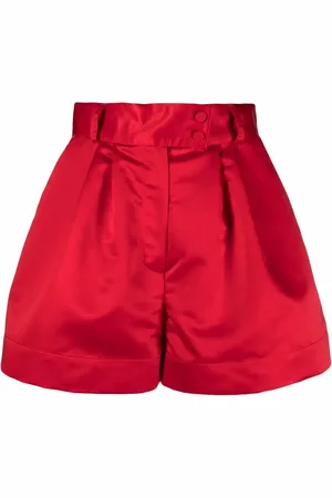 Styland Plisserade shorts med hög midja