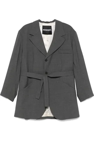 Frenken Blazer i ull och melerad modell
