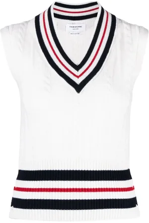 Thom Browne Randig topp i kashmir