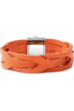 John Hardy Skiktat läderarmband