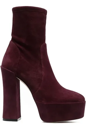 Stuart Weitzman Skyhigh platåstövlar i mocka 145 mm