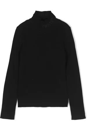 Twin-Set Ribbad tröja med broderad logotyp