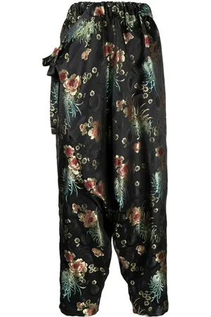 JUNYA WATANABE Avsmalnande trekvartsbyxor i jacquard
