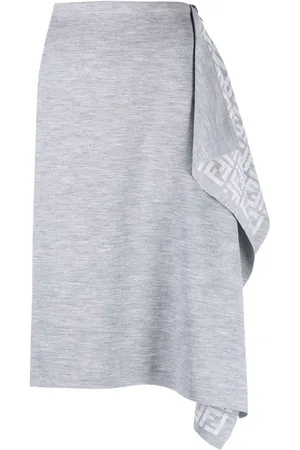 Fendi Asymmetrisk stickad kjol