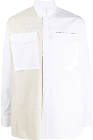 Givenchy Tvåfärgad skjorta med tryck baktill