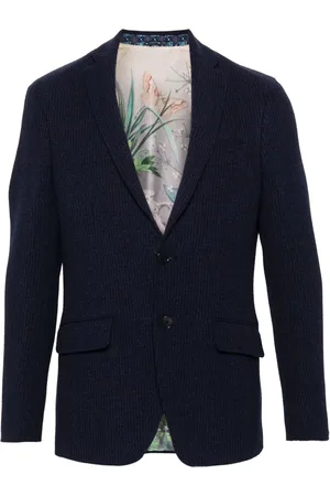 Etro Ribbad enkelknäppt blazer
