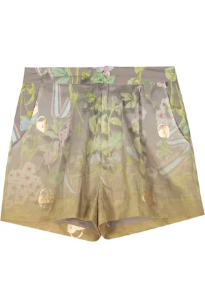 Cynthia Rowley Blommiga shorts med blekt effekt
