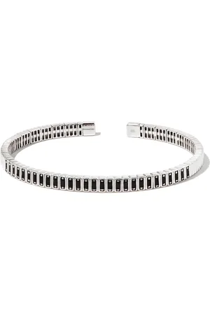 Suzanne Kalan Inlay armband i 18K vitguld med safir