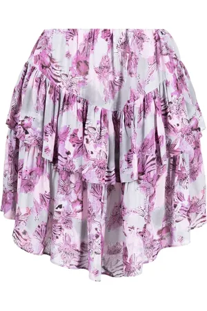 IRO Blommig kjol med lagerdesign