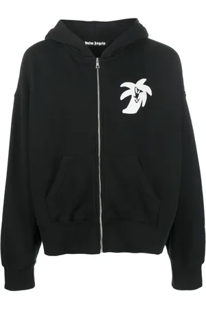 Palm Angels Hoodie med logotyp