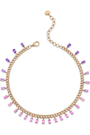 Shay Choker i 18K roséguld med safir och ametist