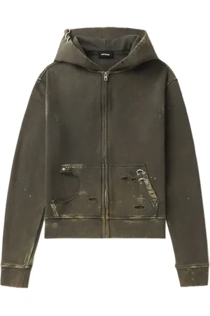 We11 Done Hoodie med sliten detalj