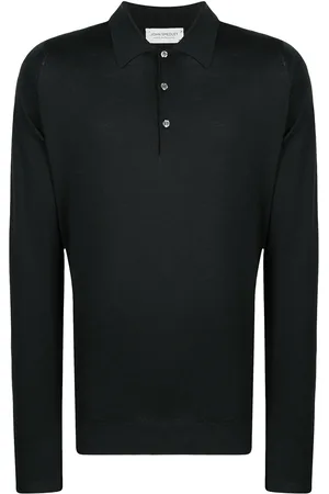 JOHN SMEDLEY Långärmad stickad pikétröja