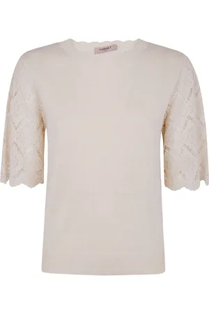Twin-Set Blus med spetsärm