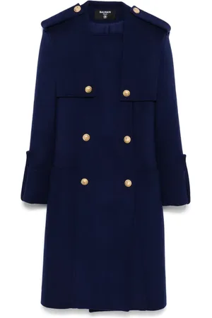 Balmain Dubbelknäppt militärkappa