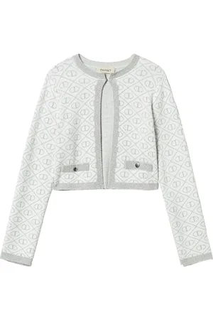 Twin-Set Stickad kofta i jacquard