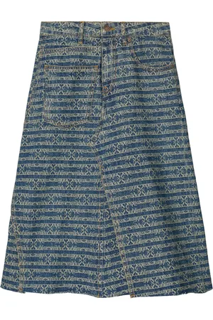 Tory Burch Deconstructed jeanskjol