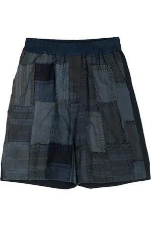 BY WALID Bermudashorts med lappdesign